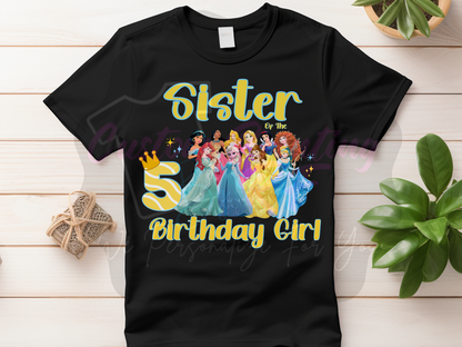 Disney Princess Birthday Shirt Custom Family Matching Shirts