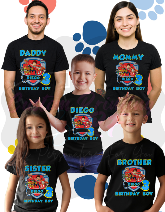 Pawn Patrol Birthday Boy Shirt, Family Matching T-Shirts