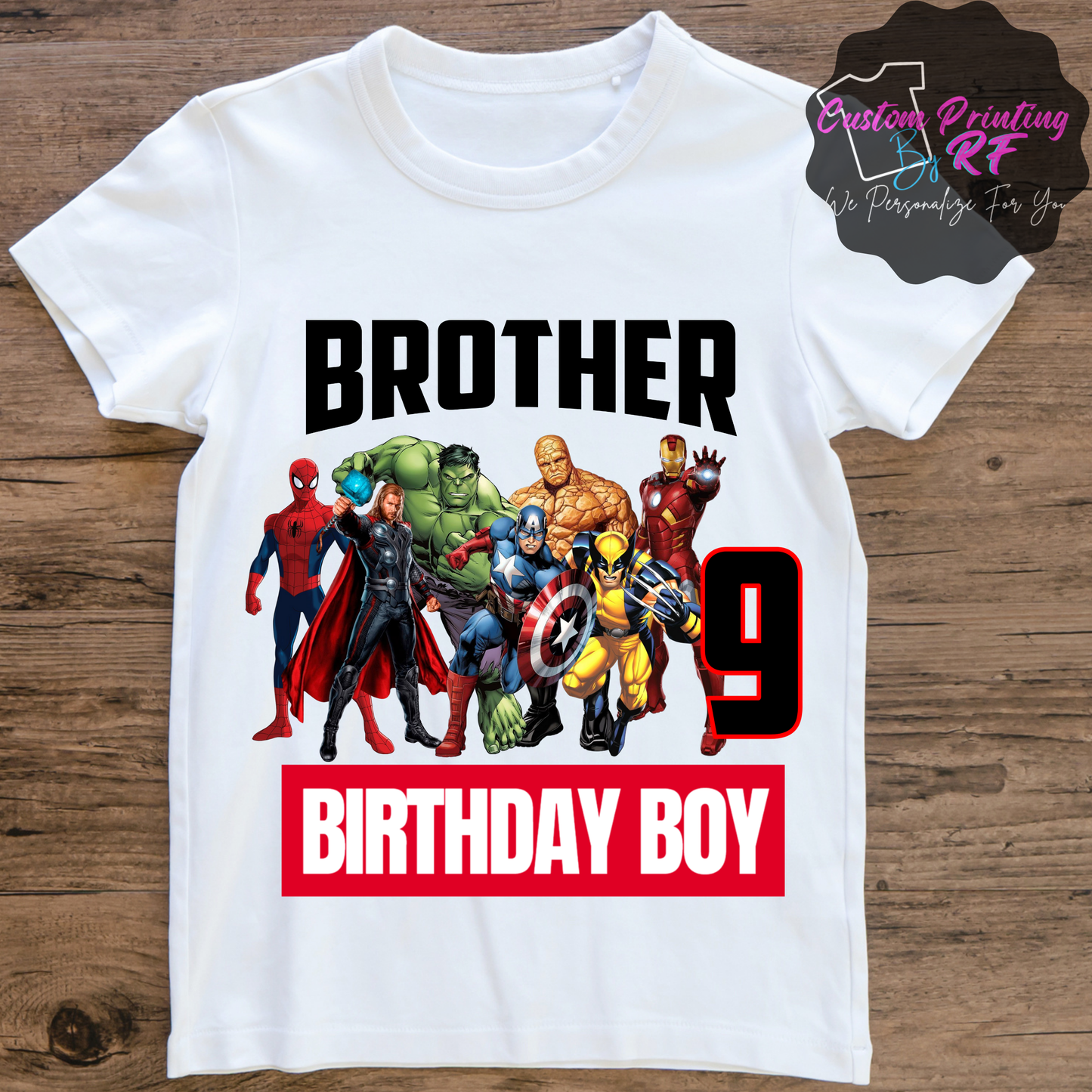 Marvel Birthday Boy Shirt, Family Matching T-Shirts