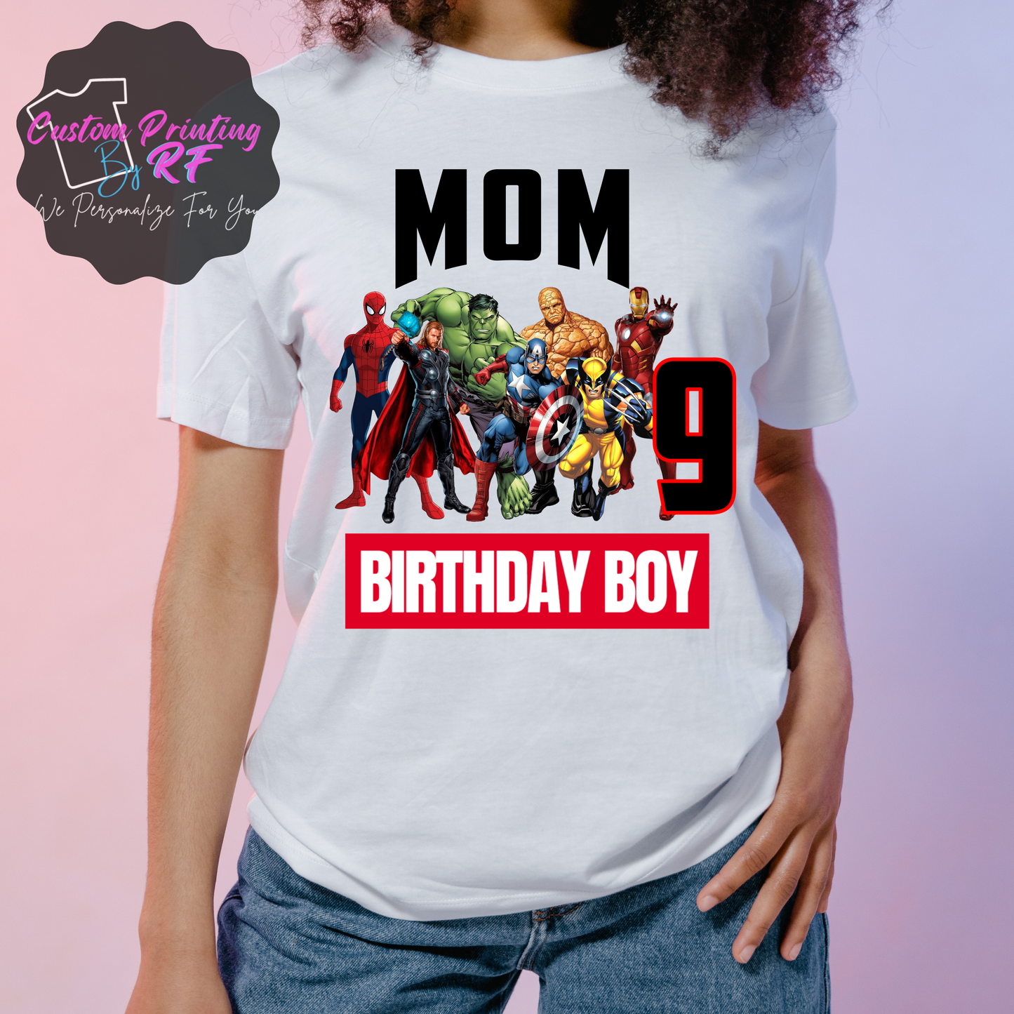 Marvel Birthday Boy Shirt, Family Matching T-Shirts