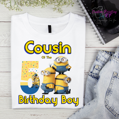 Minions Birthday Boy Shirt, Family Matching T-Shirts