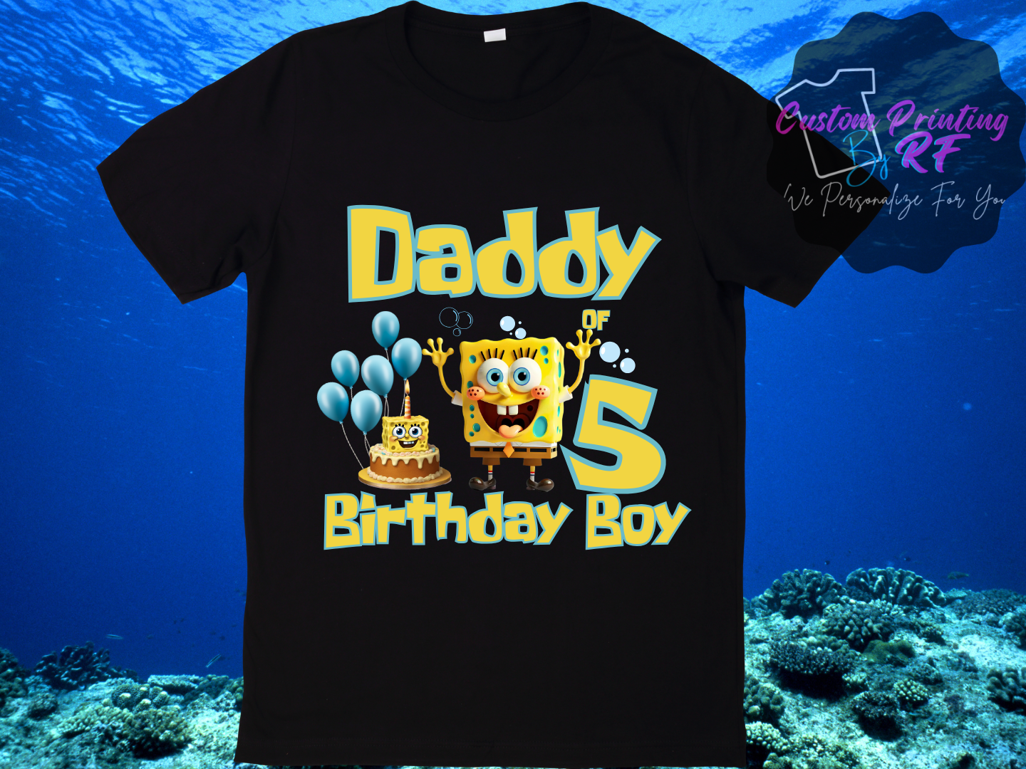 Spongebob Birthday Boy Shirt, Family Matching T-Shirts