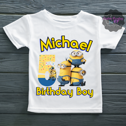 Minions Birthday Boy Shirt, Family Matching T-Shirts