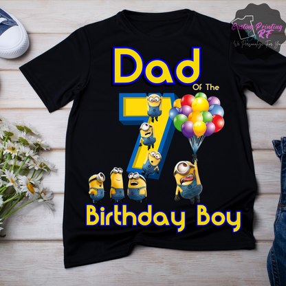 Minions Birthday Boy Shirt, Family Matching T-Shirts