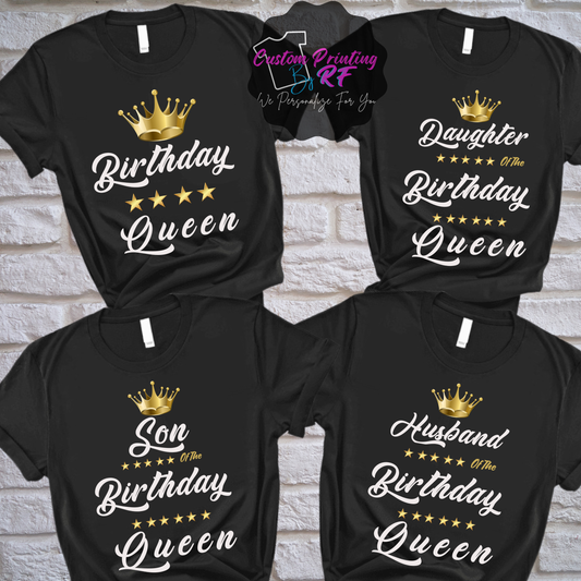 Birthday Queen T-Shirt Matching Birthday Queen T-Shirt