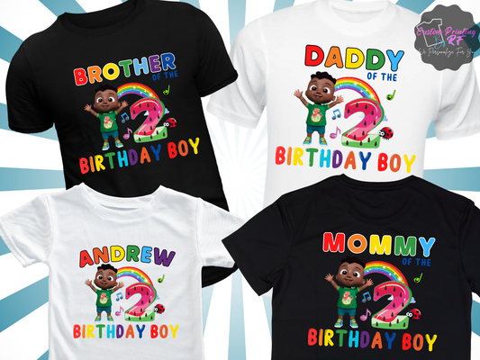 Cocomelon Cody Toddler Birthday Shirt, Family Matching T-Shirts
