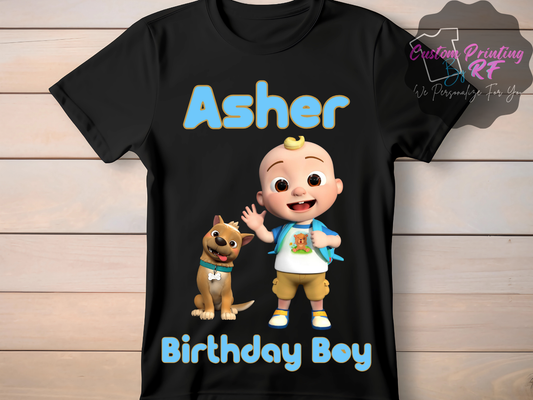 Cocomelon Toddler Birthday Shirt, Family Matching T-Shirts
