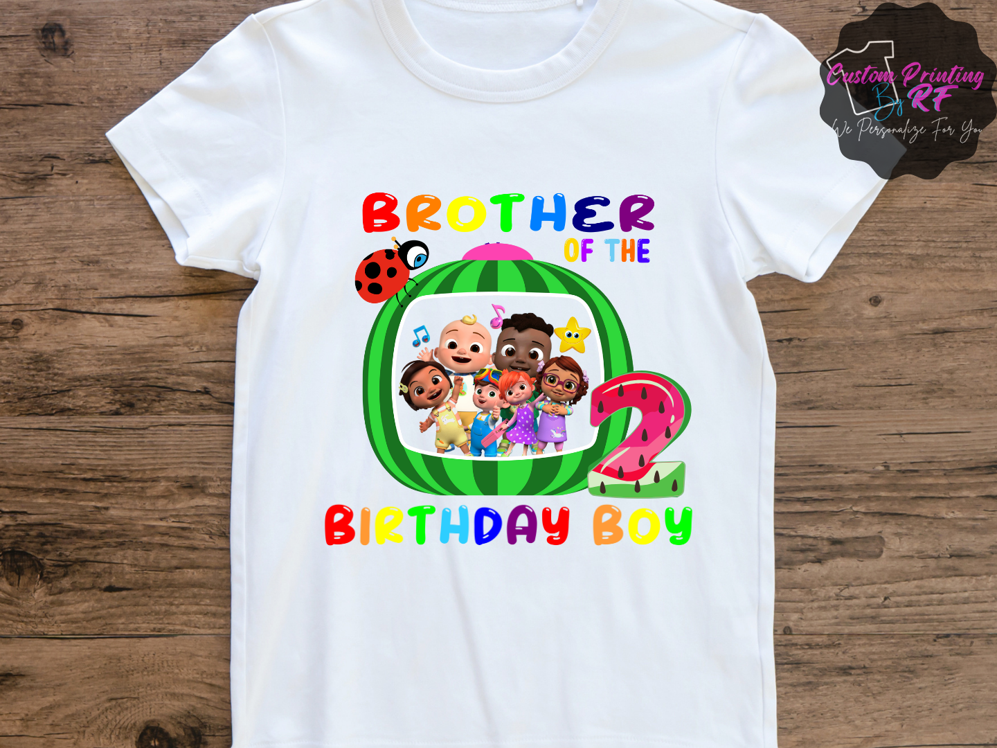 Cocomelon Toddler Birthday Shirt, Custom Family Matching T-Shirts