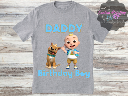 Cocomelon Toddler Birthday Shirt, Family Matching T-Shirts