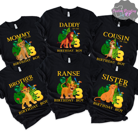 Disney Lion King Birthday Shirt, Family Matching T-Shirts