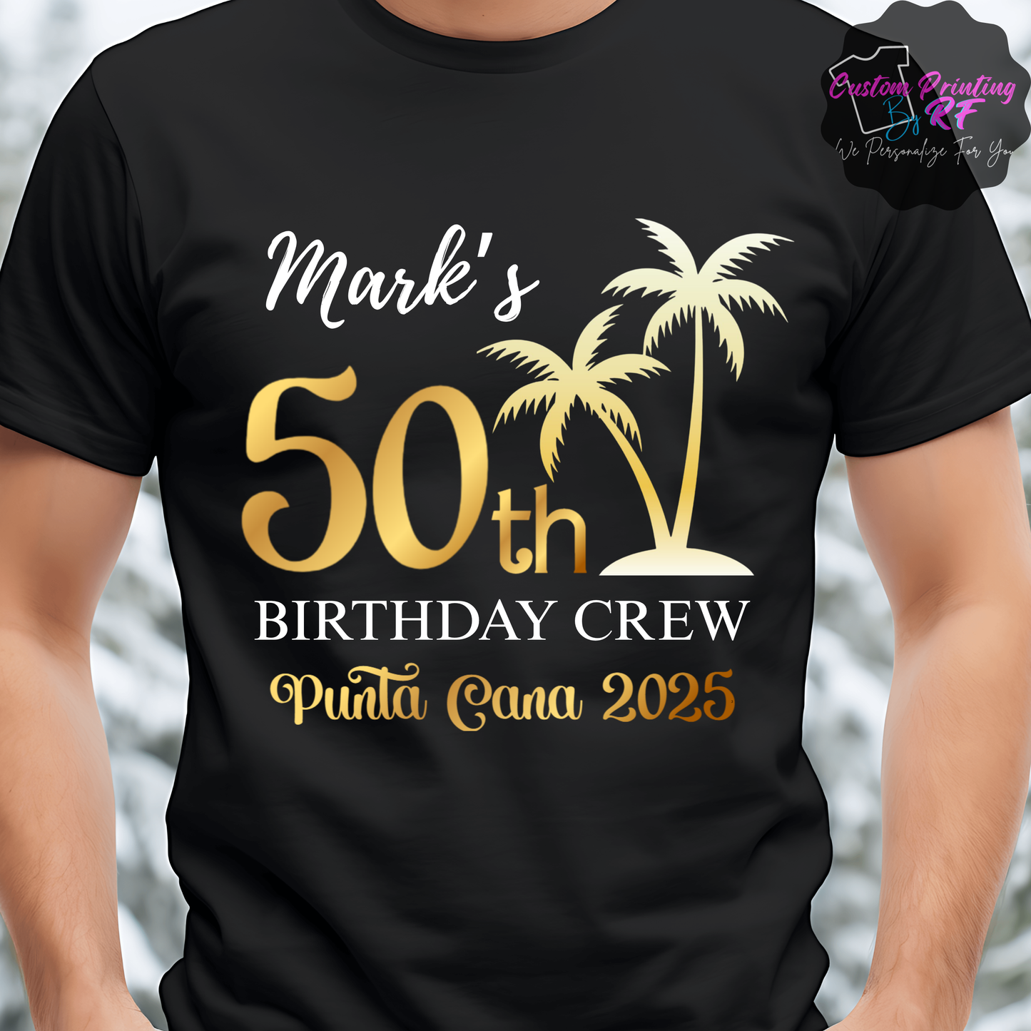 50th Birthday Crew Shirt Family Matching Birthday Crew T-Shirt