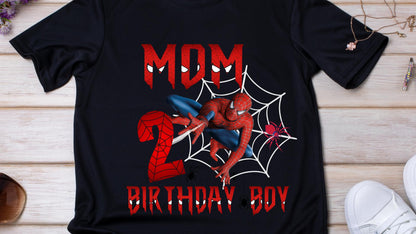 Spiderman Birthday Boy Shirt, Family Matching T-Shirts