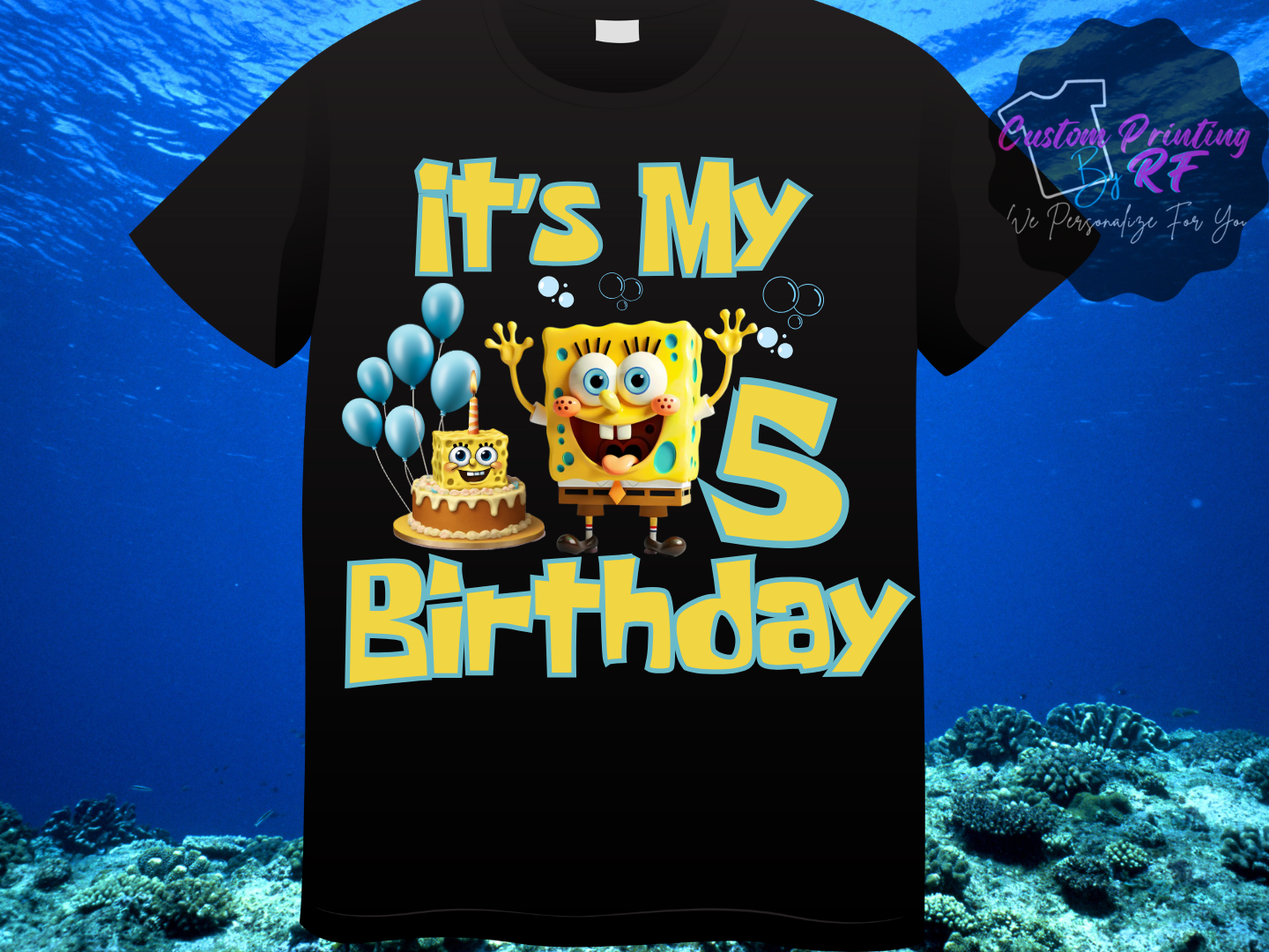 Spongebob Birthday Boy Shirt, Family Matching T-Shirts